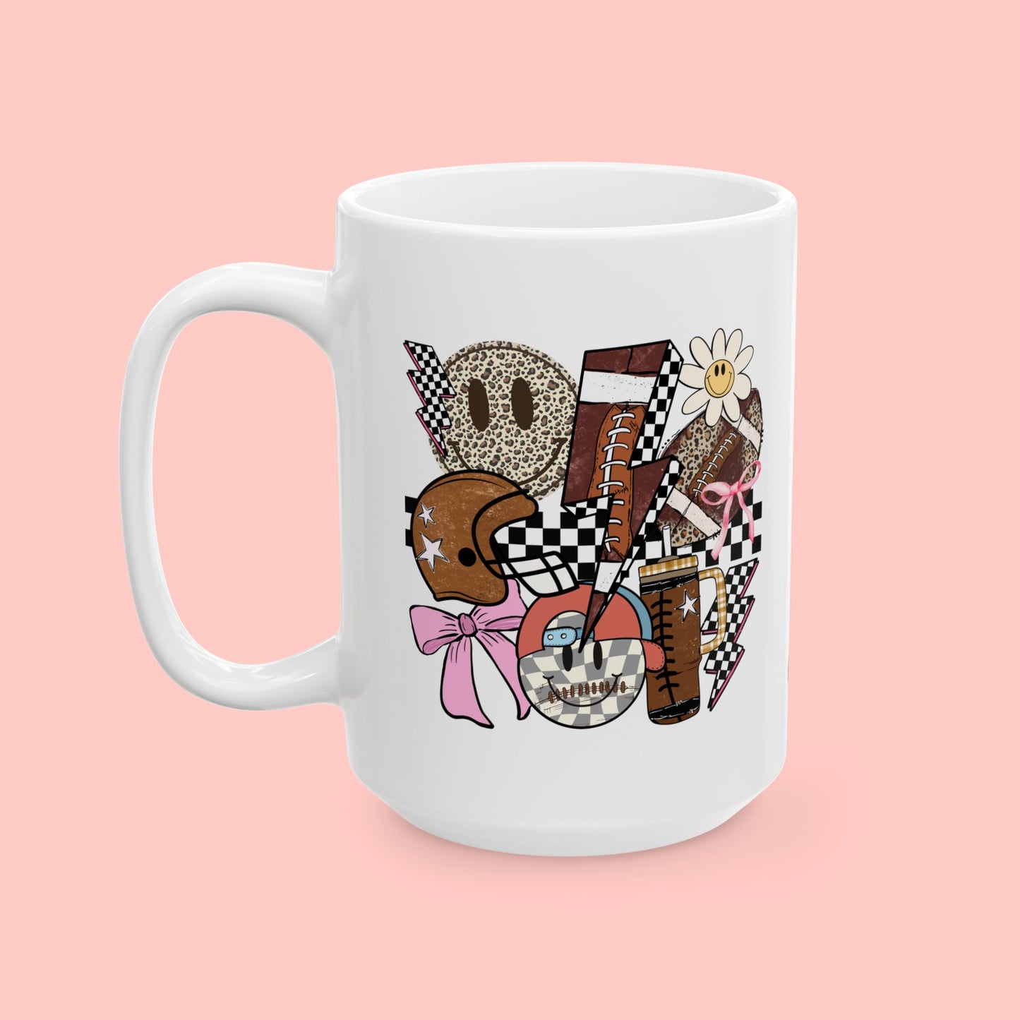 GROOVY FOOTBALL - CERAMIC MUG (11oz, 15oz) - FANGIRL SWAG