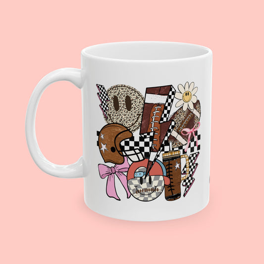 GROOVY FOOTBALL - CERAMIC MUG (11oz, 15oz) - FANGIRL SWAG