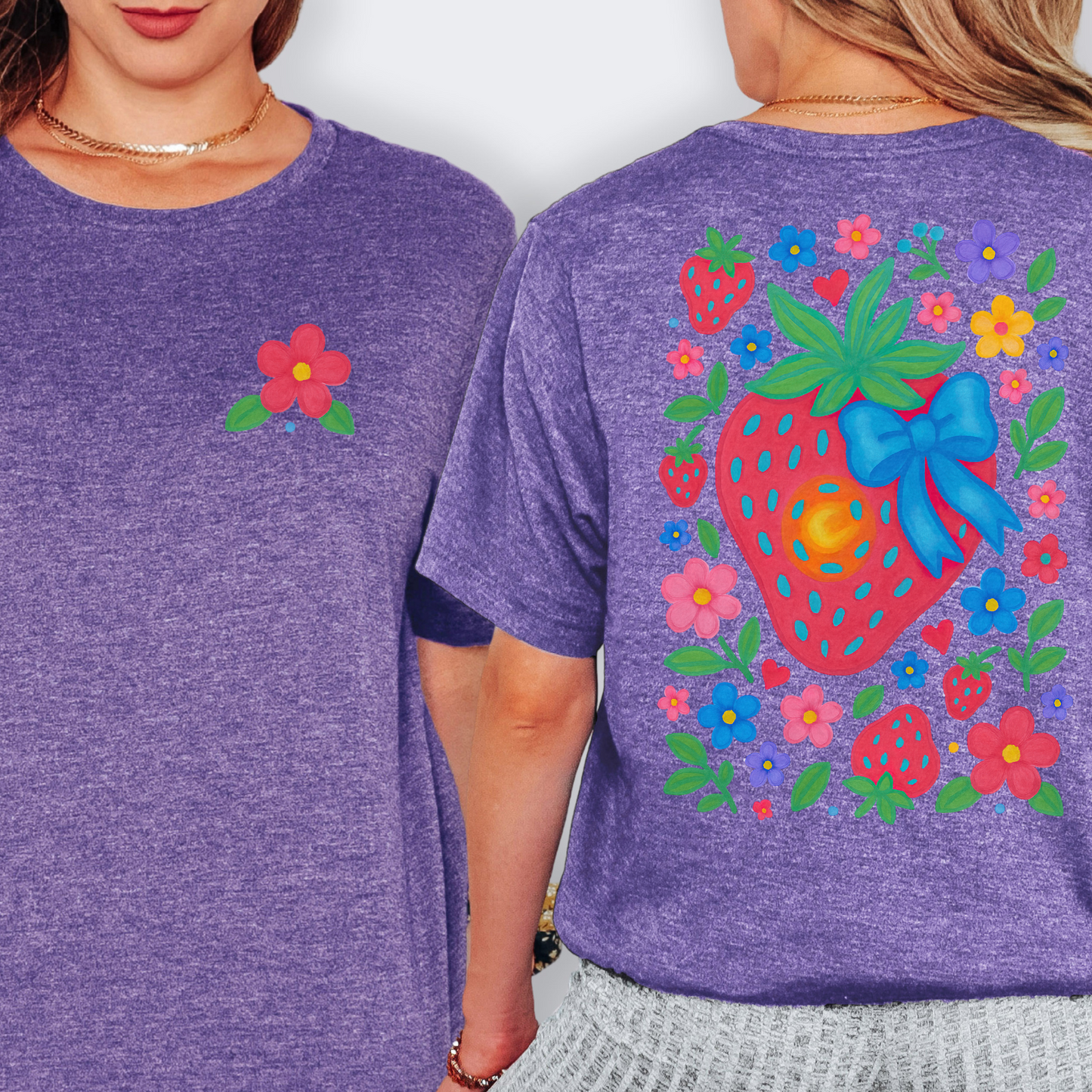 Floral Strawberry Tee - FANGIRL SWAG