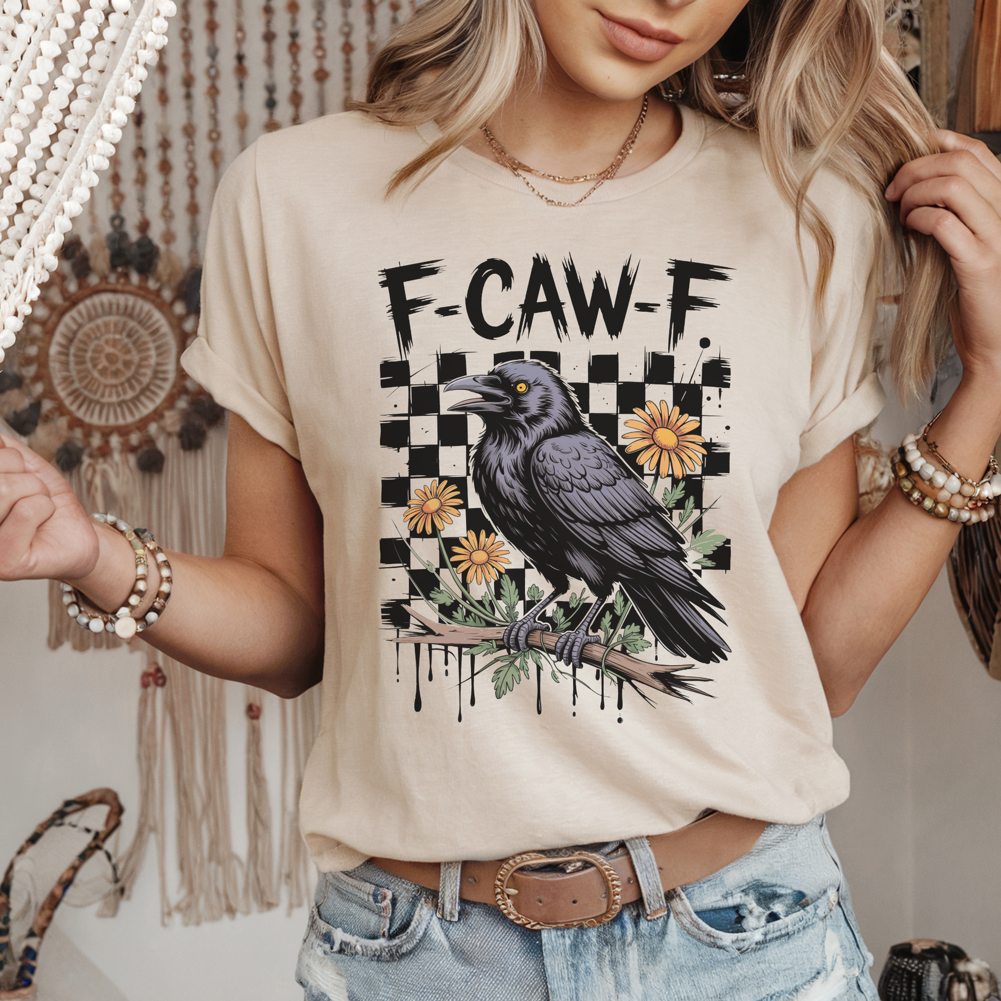 F-CAW-F Cool Raven Graphic Tee - FANGIRL SWAG
