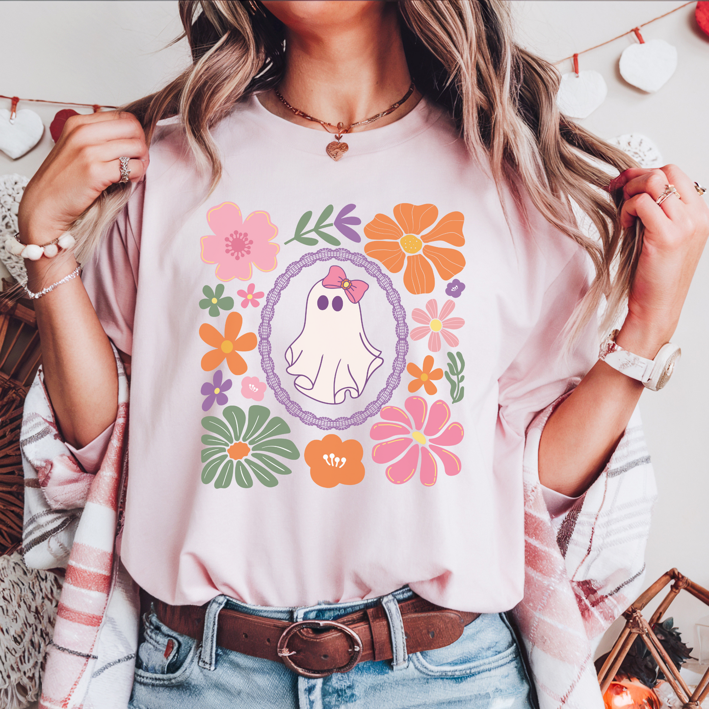 Boho Ghost Halloween Tee - FANGIRL SWAG