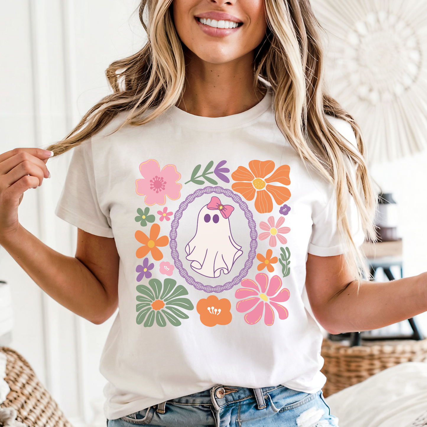 Boho Ghost Halloween Tee - FANGIRL SWAG
