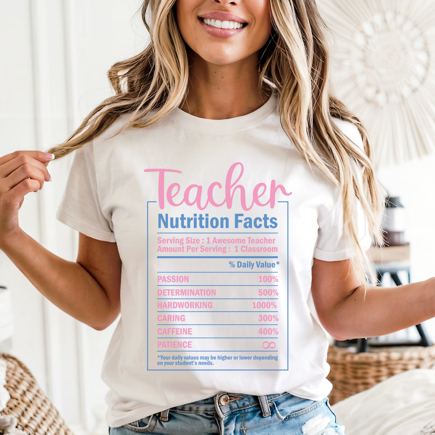 Teacher Nutrition Facts Tee - FANGIRL SWAG