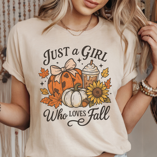 Just a Girl Who Loves Fall Tee - FANGIRL SWAG