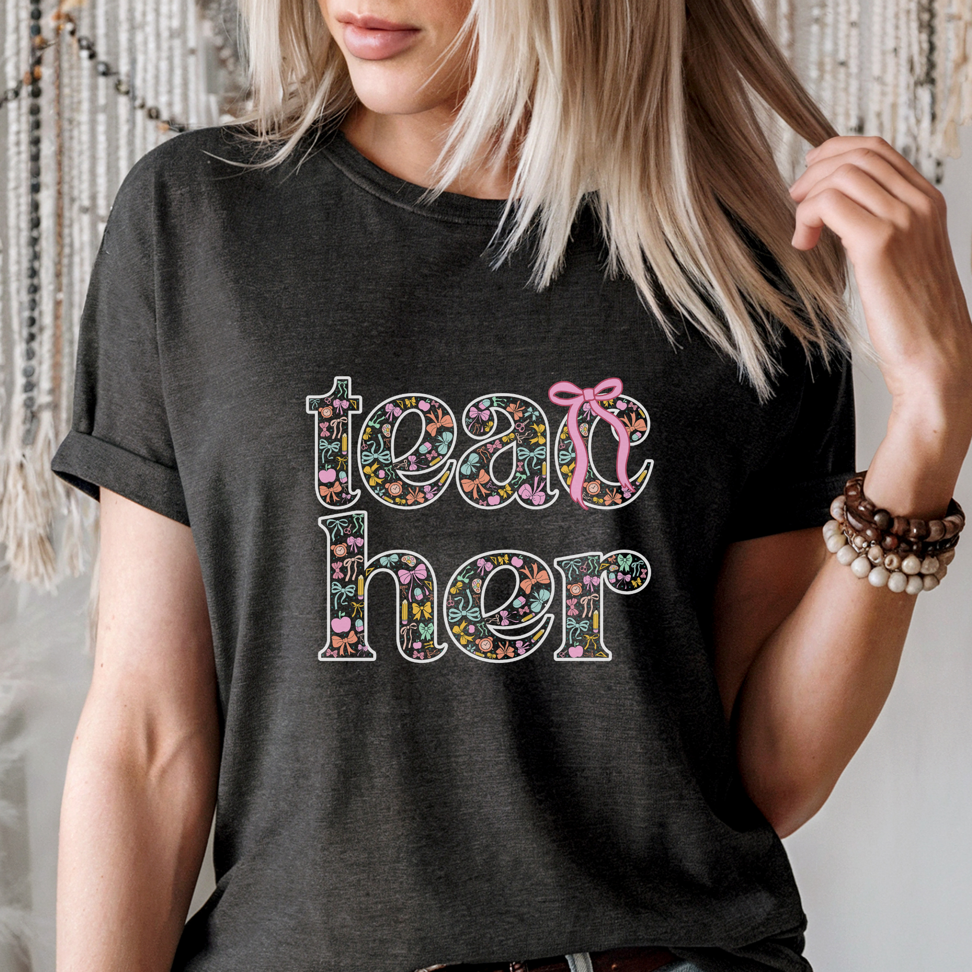Floral Teacher Tee - FANGIRL SWAG