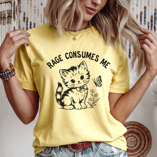 Cute Cat Rage Tee - FANGIRL SWAG