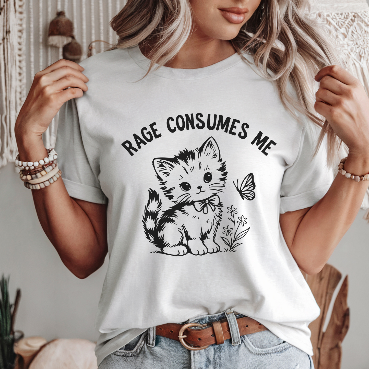 Cute Cat Rage Tee - FANGIRL SWAG