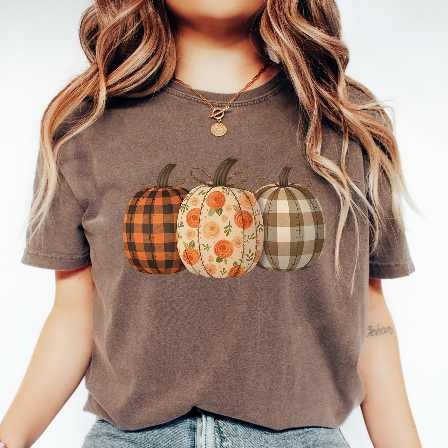 Calico Fall Pumpkin Tee
