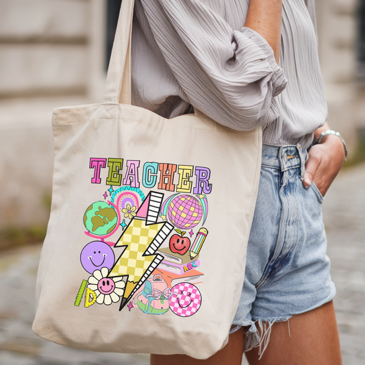 Colorful Teacher Tote - FANGIRL SWAG