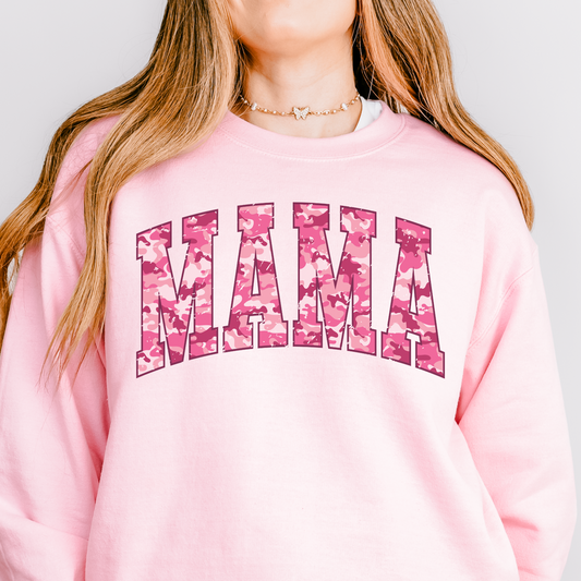 Mama Pink Camo Sweatshirt - FANGIRL SWAG