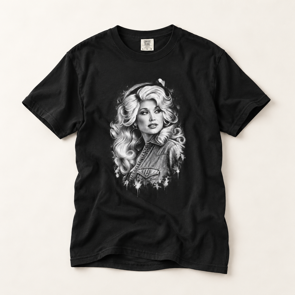 Dolly Parton Portrait T-Shirt — Vintage Glam Graphic Tee