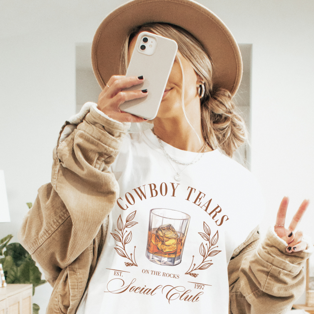 COWBOY TEARS TEE - FANGIRL SWAG