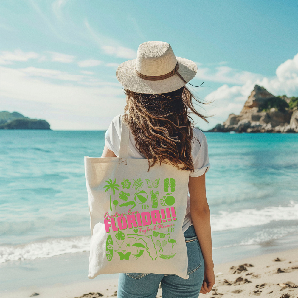 FLORIDA!!! TAYLOR SWIFT COTTON CANVAS TOTE - FANGIRL SWAG