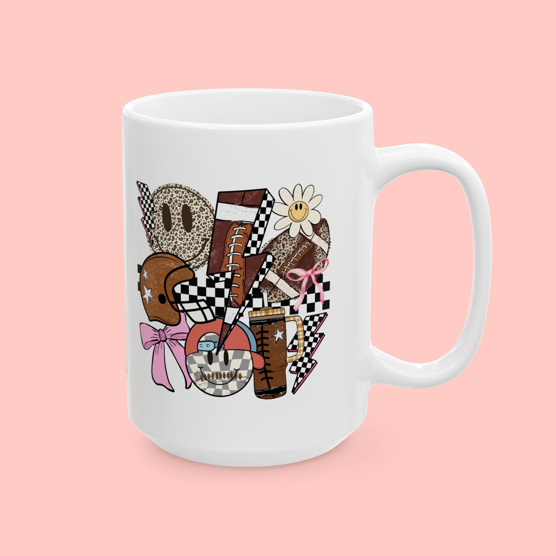 GROOVY FOOTBALL - CERAMIC MUG (11oz, 15oz) - FANGIRL SWAG