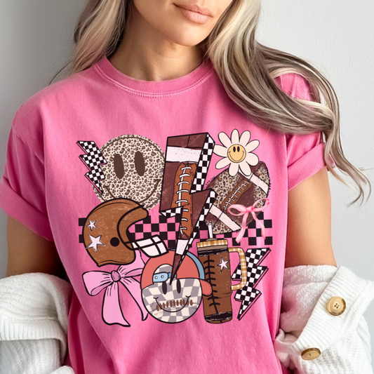 GROOVY FOOTBALL TEE - FANGIRL SWAG