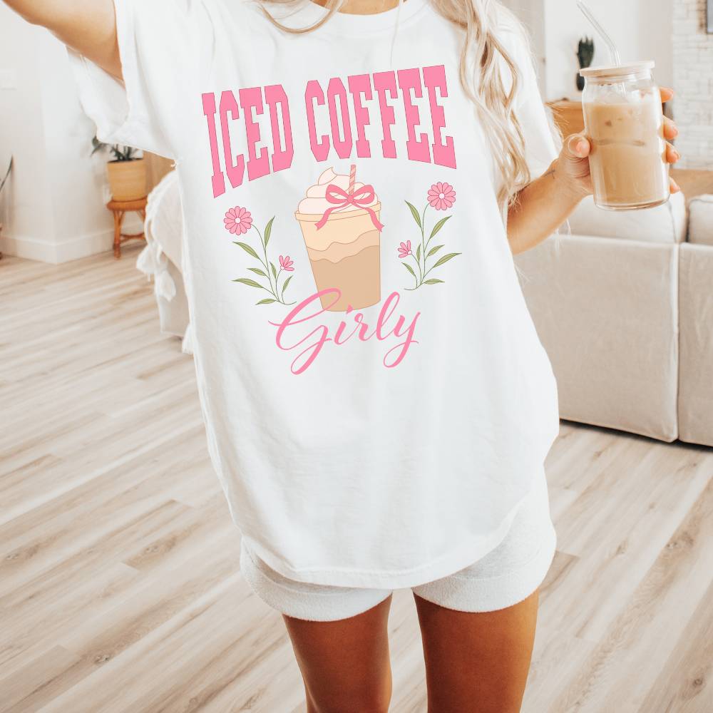 ICED COFFEE GIRLY TEE - FANGIRL SWAG