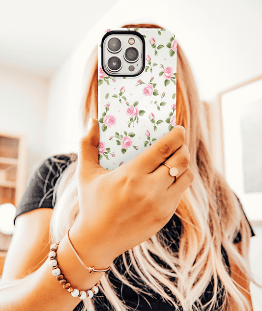 SWEET PINK ROSE PHONE CASE - FANGIRL SWAG