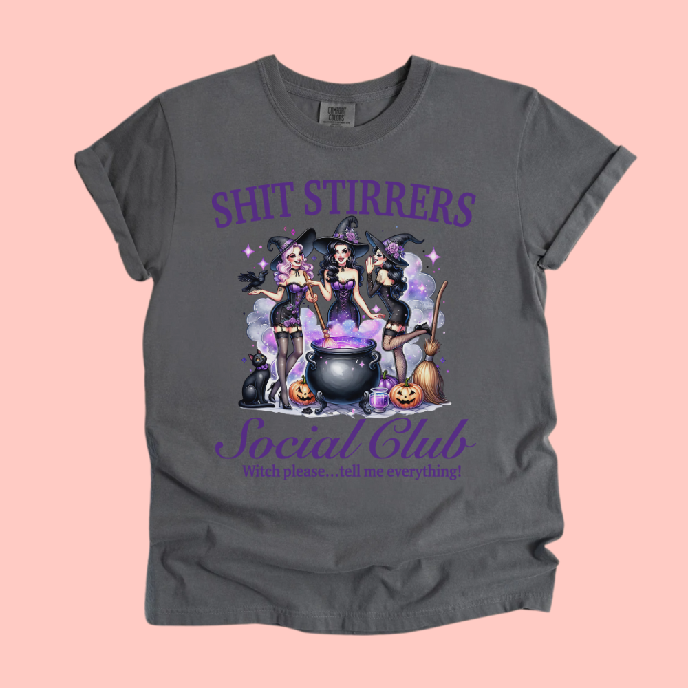 WITCHY SHIT STIRRERS SOCIAL CLUB GRAPHIC TEE