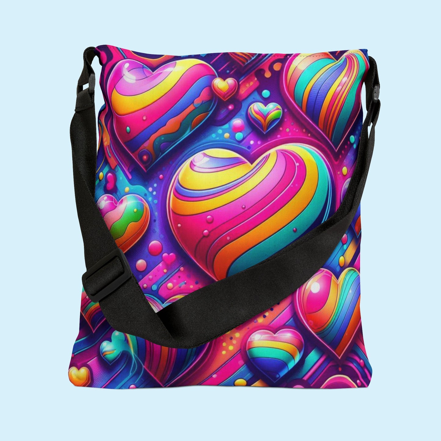 RAINBOW HEART CROSSBODY BAG