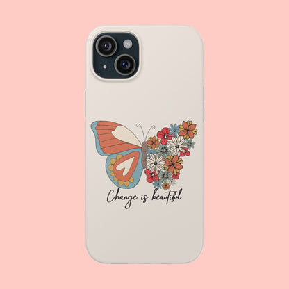 CHANGE IS BEAUTIFUL BUTTERFLY FLEXI CASE