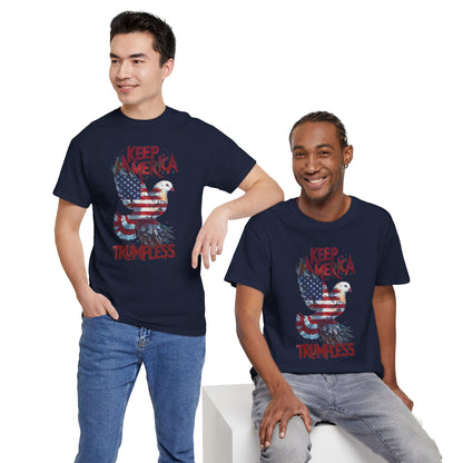 KEEP AMERICA TRUMPLESS HEAVY COTTON TEE