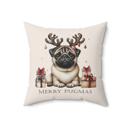 MERRY PUGMAS PILLOW