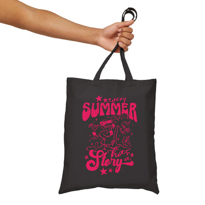 SUMMER STORY COTTON CANVAS TOTE