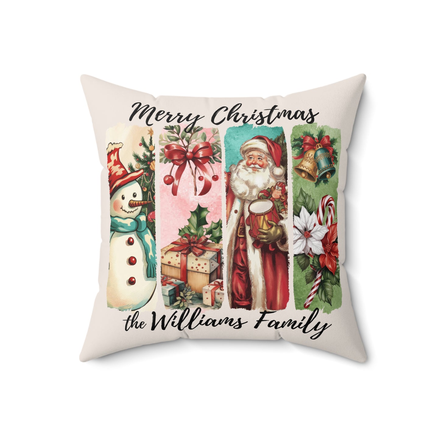 MERRY CHRISTMAS PILLOW - PERSONALIZED