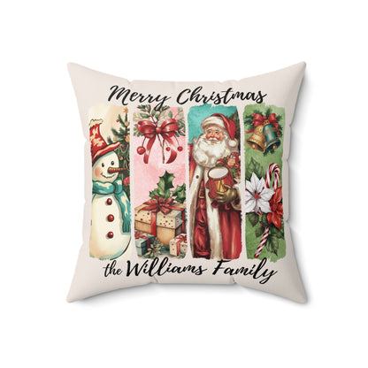 MERRY CHRISTMAS PILLOW - PERSONALIZED