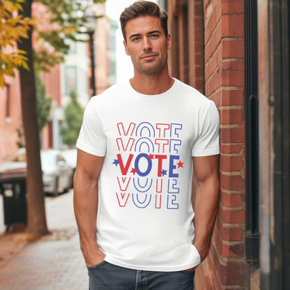 VOTE STACKED HEAVY COTTON TEE