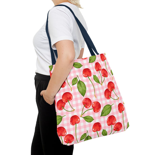 CHERRY GINGHAM TOTE