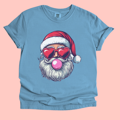 SANTA BLOWING BUBBLE TEE