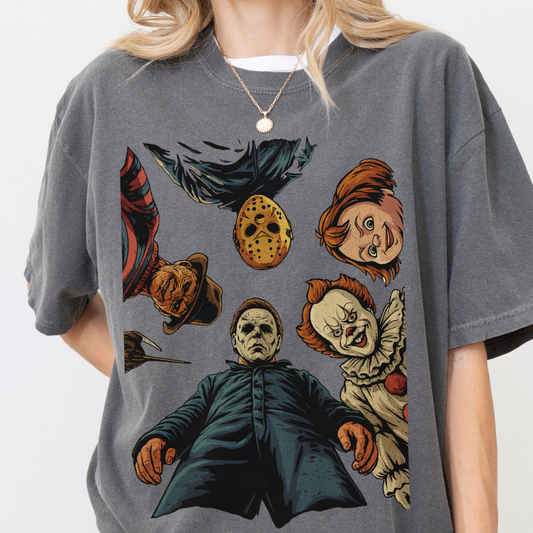 Horror Icon Graphic Tee - Front and Back Design - FANGIRL SWAG