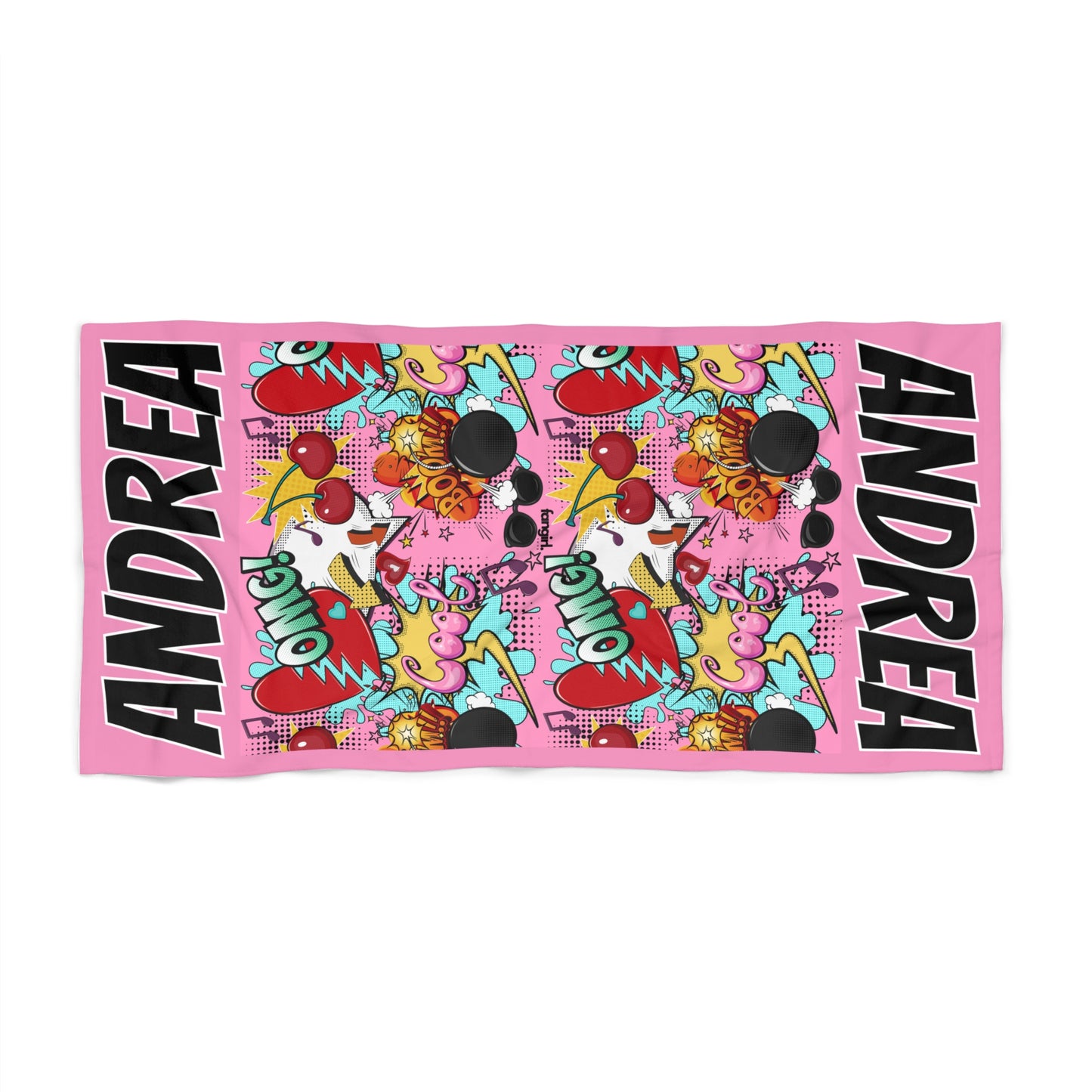 PINK SHAZAAM BEACH TOWEL