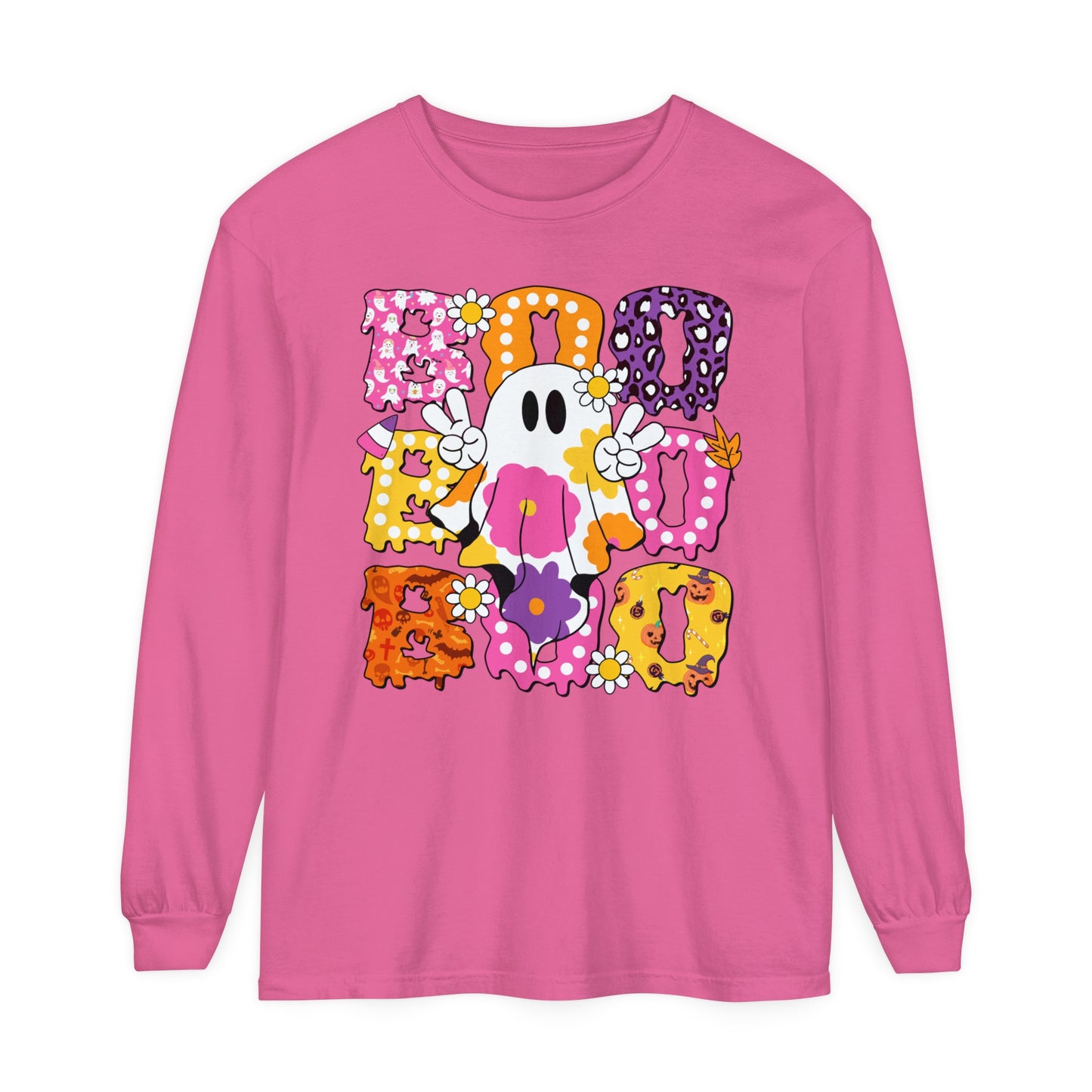 PEACE LOVE BOO LONG SLEEVE TEE