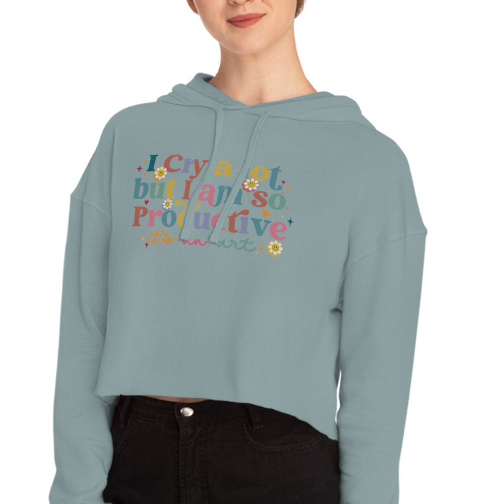 I CRY A LOT TAYLOR SWIFT CROP HOODIE