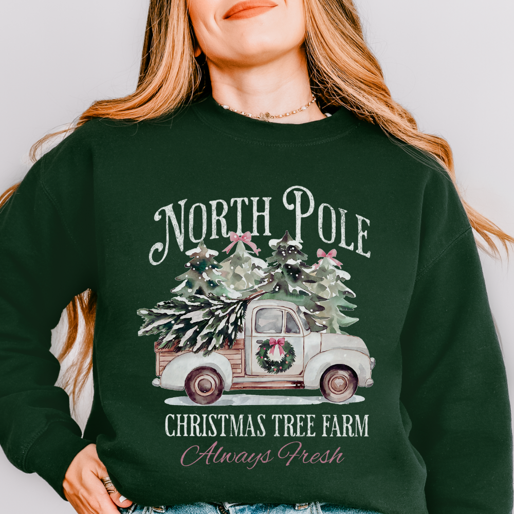 NORTH POLE TREE FARM SWEATSHIRT