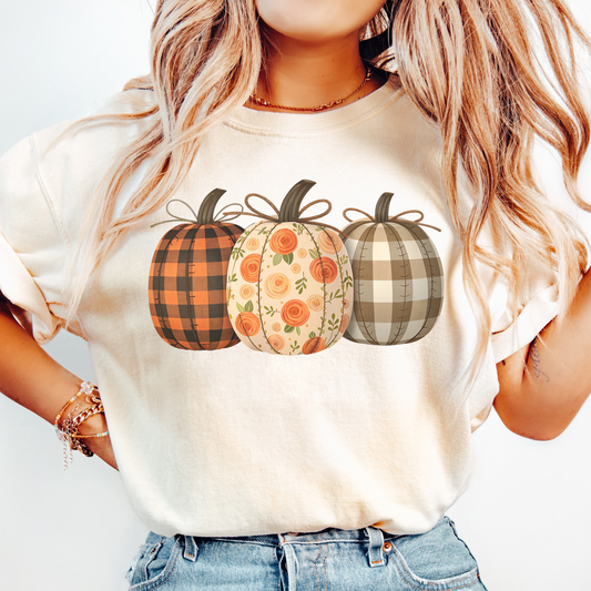 Calico Fall Pumpkin Tee