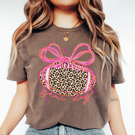 Leopard Football Tee