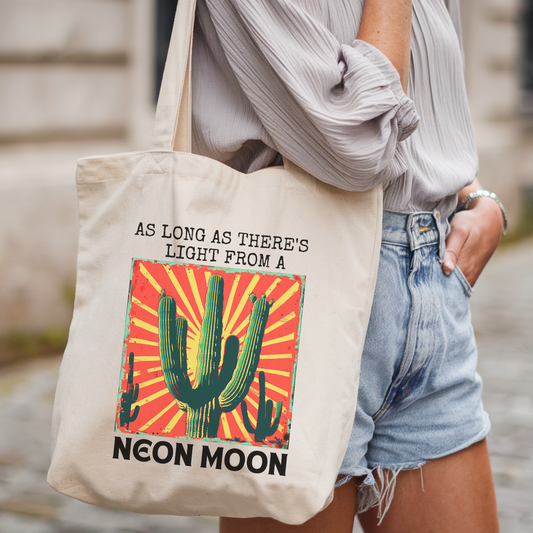 Neon Moon Cactus Tote