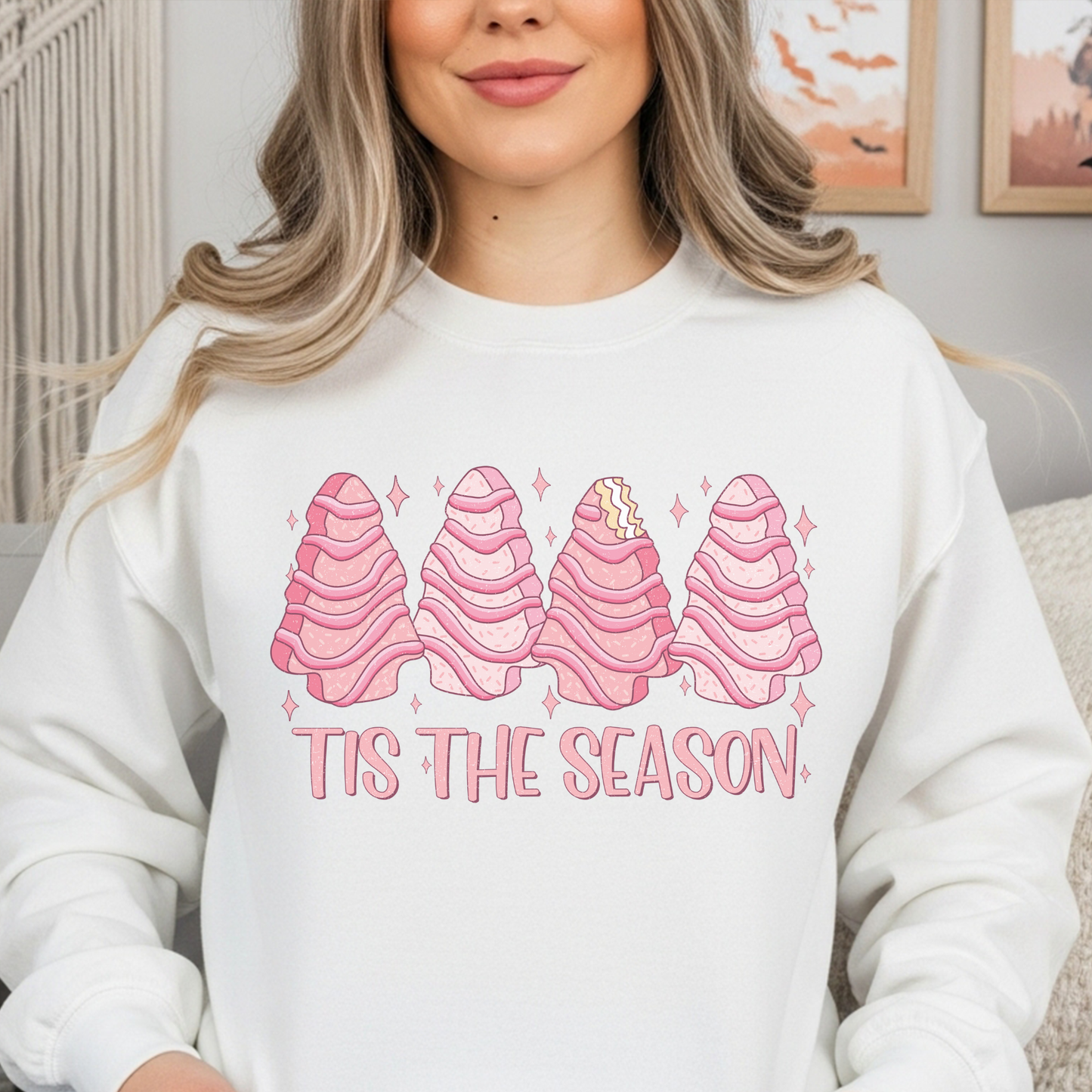 PINK SNACK CAKE TREES TEE