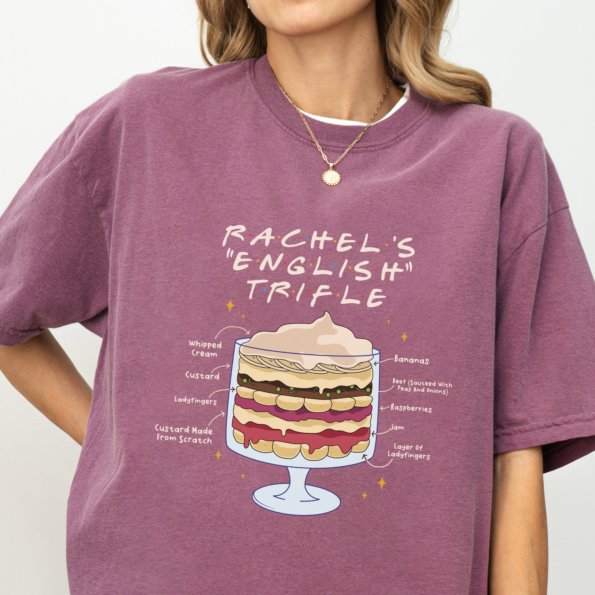 Rachel's "English" Trifle Tee - FANGIRL SWAG