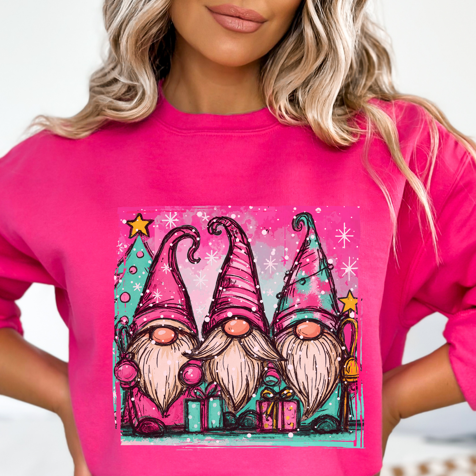 Gnome Trio Holiday Sweatshirt - FANGIRL SWAG