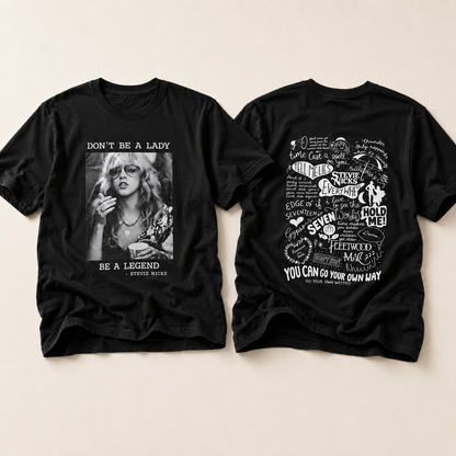 Don't Be A Lady Vintage Photo Graphic T-Shirt — Retro Rock N Roll Statement Tee, Softstyle Casual Streetwear Top