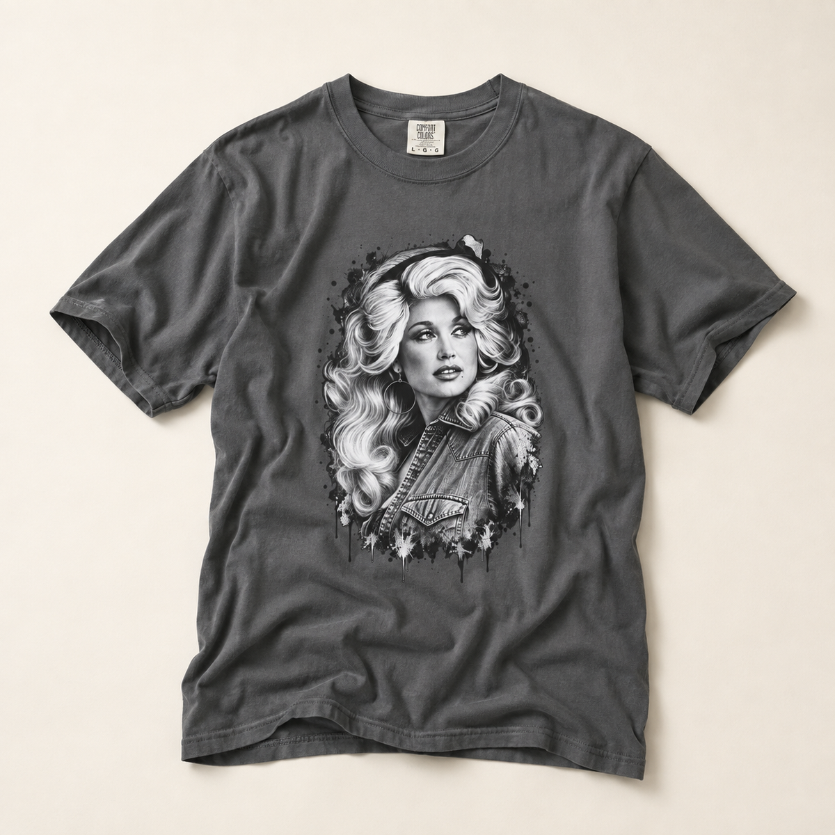 Dolly Parton Portrait T-Shirt — Vintage Glam Graphic Tee