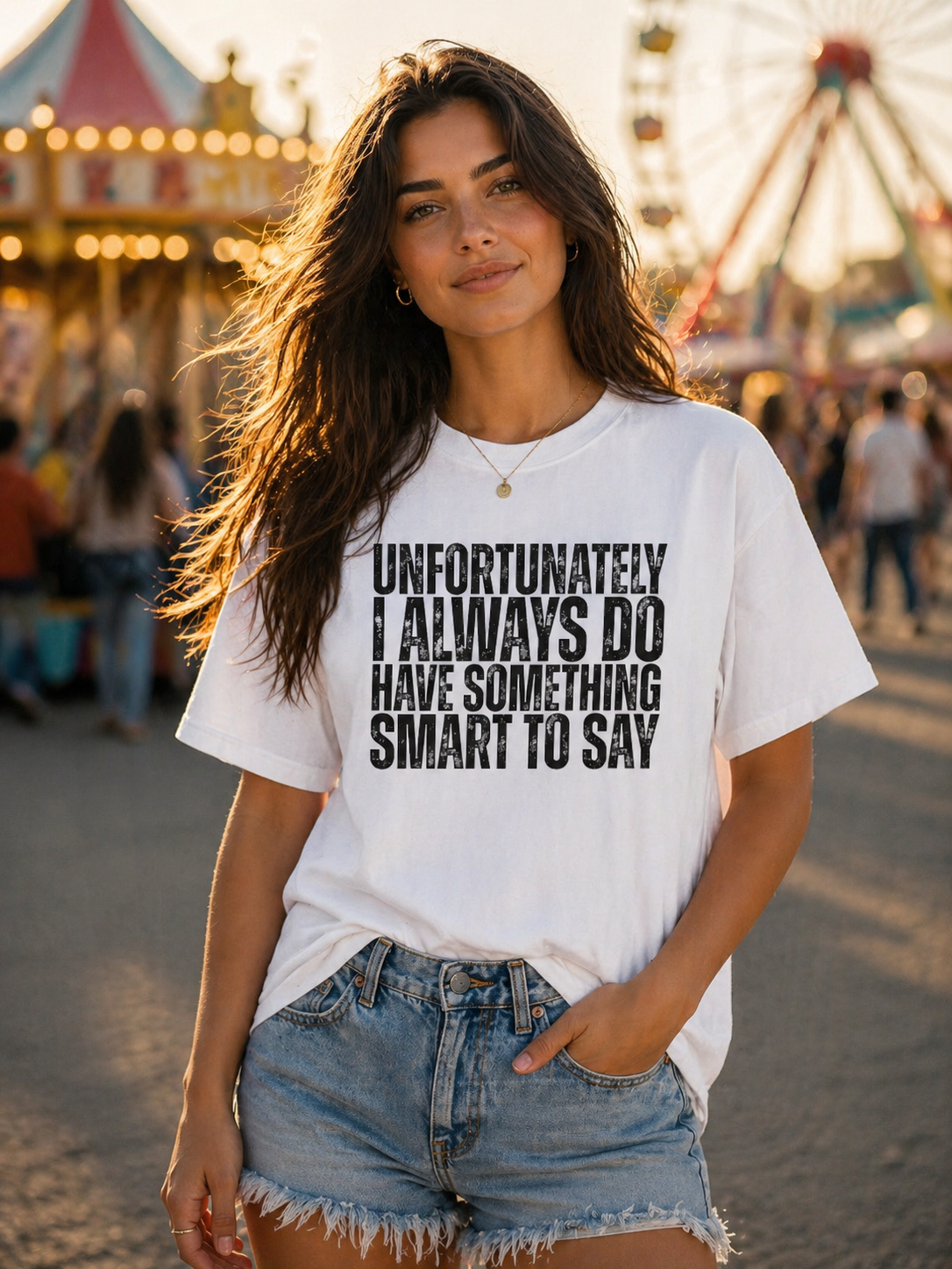 Unfortunately I Always Do Have Something Smart to Say Funny Graphic Tee