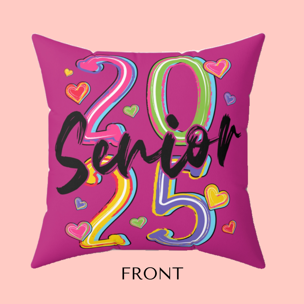 SENIOR 2025 NEON SQUARE PILLOW