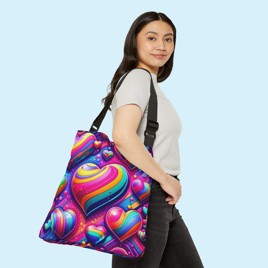 RAINBOW HEART CROSSBODY BAG