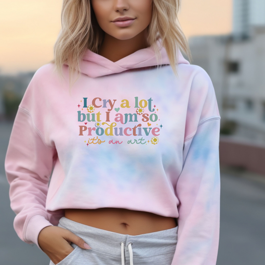 I CRY A LOT TAYLOR SWIFT CROP HOODIE