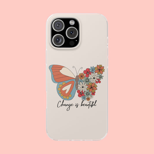 CHANGE IS BEAUTIFUL BUTTERFLY FLEXI CASE